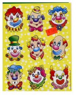 Small Dots Clown Stickers